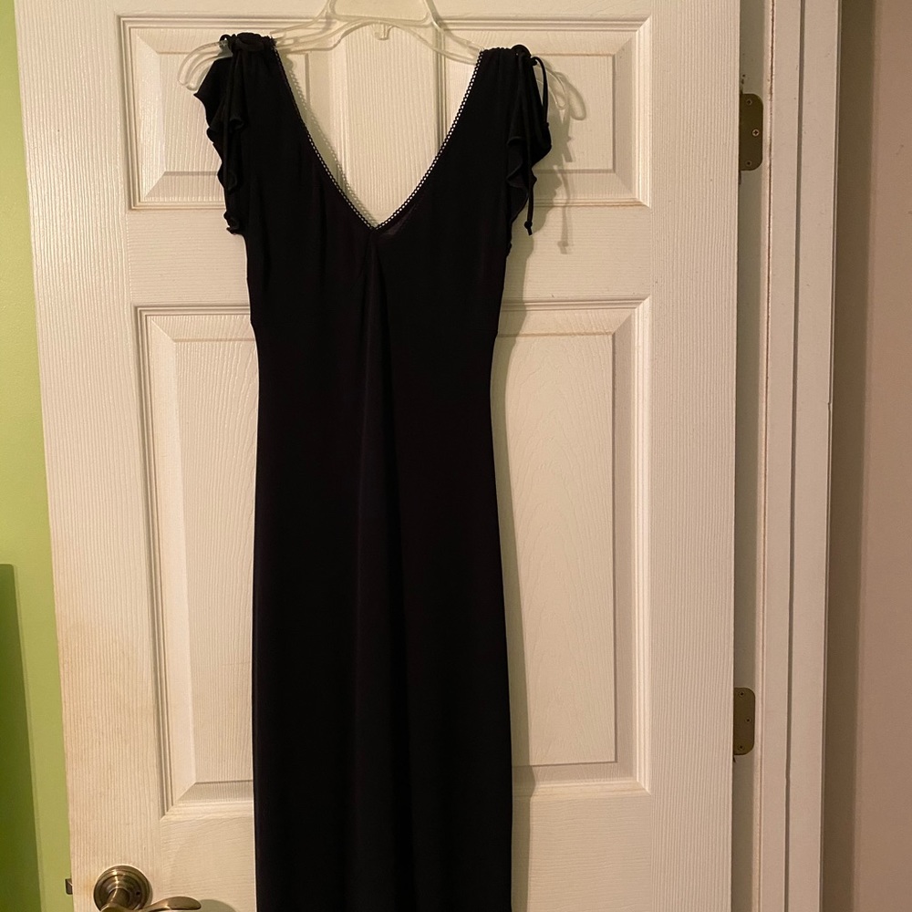 Guess Collection - Long, Black Capped Sleeve Dress